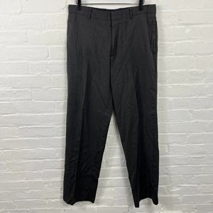 Banana Republic Men's Straight Leg Wool Dress Pants High Rise Black Size W34XL34